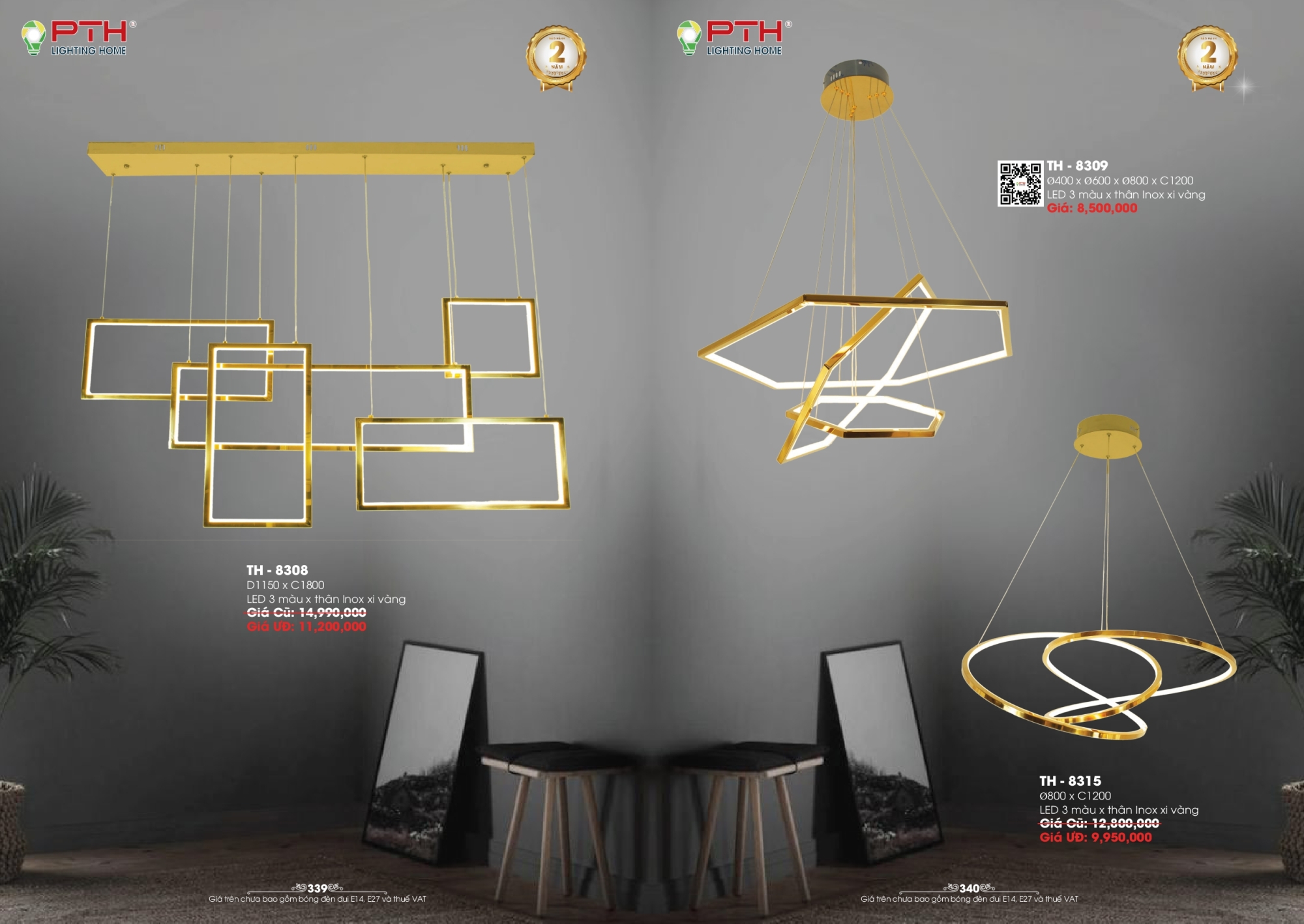 Bảng giá đèn trang trí PTH Lighting Home 2026